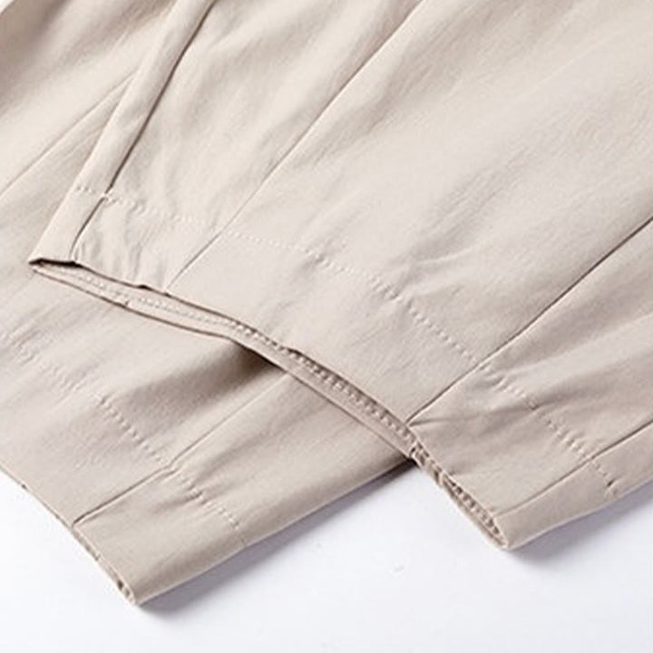 Buddha Stones Lässige, minimalistische Caprihose mit Kordelzug und Taschen für Herren - image 22