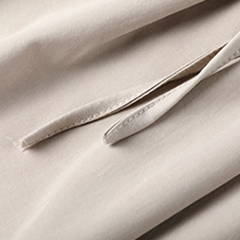 Buddha Stones Lässige, minimalistische Caprihose mit Kordelzug und Taschen für Herren - image 21