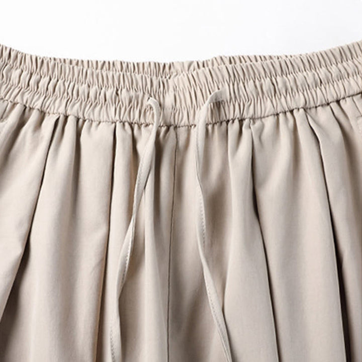 Buddha Stones Lässige, minimalistische Caprihose mit Kordelzug und Taschen für Herren - image 19