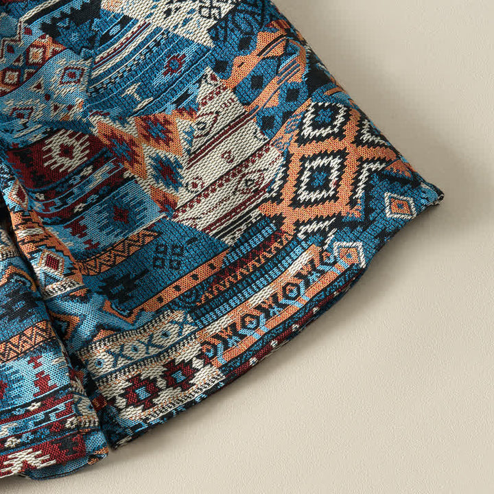 Buddha Stones Sommer-Freizeit-Boho-Shorts für Herren mit Kordelzug, geometrischem Muster und Taschen - image 9