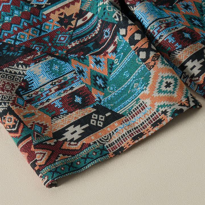Buddha Stones Sommer-Freizeit-Boho-Shorts für Herren mit Kordelzug, geometrischem Muster und Taschen - image 12