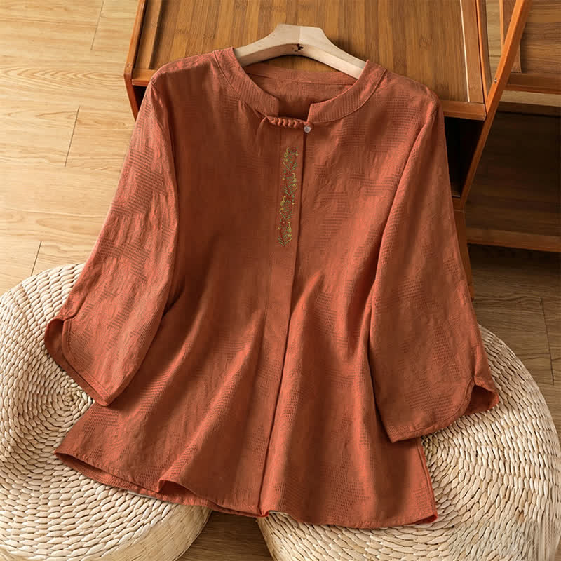 Buddha Stones Sommerliche Boho-Tang-Style-Damenbluse mit Stickerei, Kordelzug und kurzen Ärmeln, einfarbig, einfarbig, mit Kordelzug - Peru - US12, UK/AU16, EU44 (3XL) - image 14