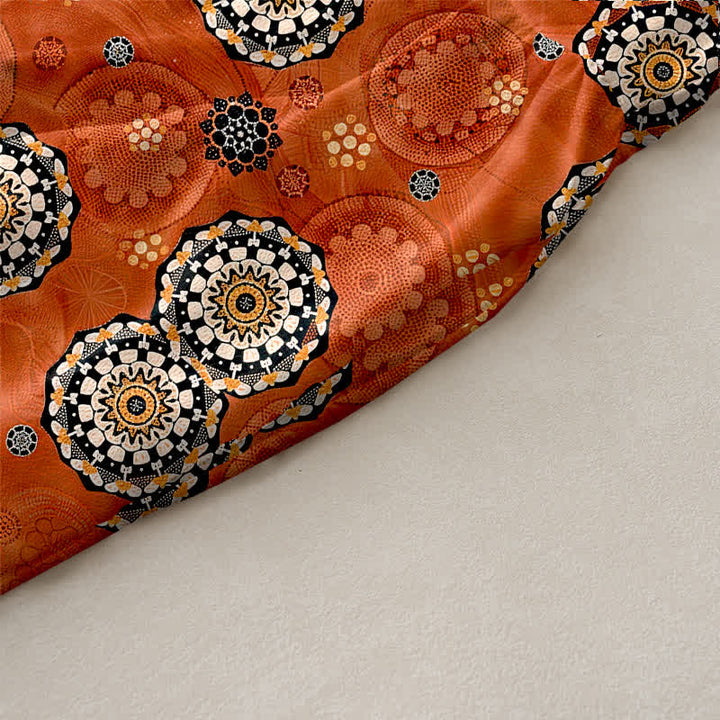 Buddha Stones Lässiges Sommerkleid im Boho-Stil mit Mandala-Medaillonmuster, ärmellos, Midi-Länge und Taschen - image 2