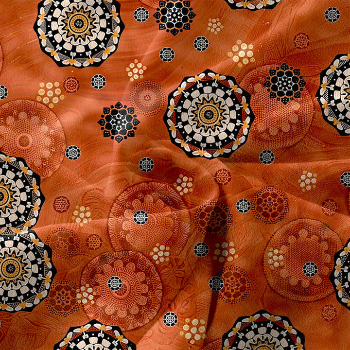 Buddha Stones Lässiges Sommerkleid im Boho-Stil mit Mandala-Medaillonmuster, ärmellos, Midi-Länge und Taschen - image 3