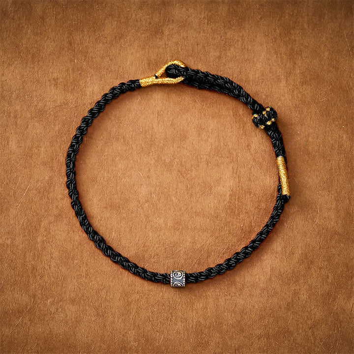 Buddha Stones Schwarzes und rotes, handgewebtes Armband mit Yin-Yang-Schutzsymbol – minimalistisch und elegant - image 12