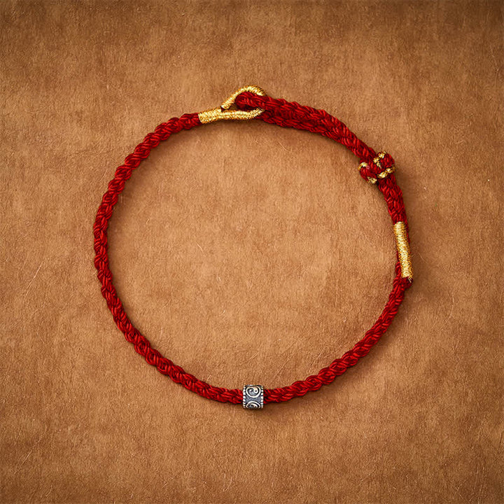 Buddha Stones Schwarzes und rotes, handgewebtes Armband mit Yin-Yang-Schutzsymbol – minimalistisch und elegant - image 8