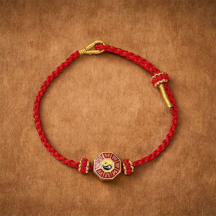 Buddha Stones Verstellbares Armband mit geflochtenem rotem Faden und Bagua-Motiv zum Schutz vor chinesischen Münzen - image 9