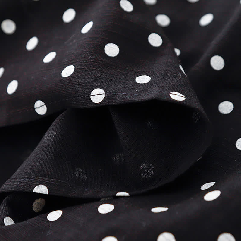 Buddha Stones Sommerliches, ärmelloses Damen-Sommerkleid im Vintage-Stil mit Polka-Dots - image 14