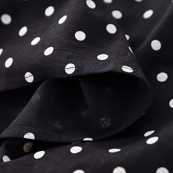 Buddha Stones Sommerliches, ärmelloses Damen-Sommerkleid im Vintage-Stil mit Polka-Dots - image 14