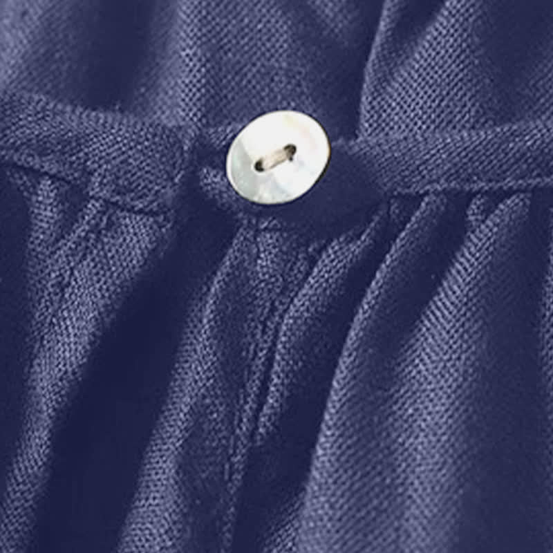 Buddha Stones Sommerliches, lässiges, minimalistisches Kurzarmshirt mit Rundhalsausschnitt für Damen, einfarbig, schlicht, Kurzarm - image 18