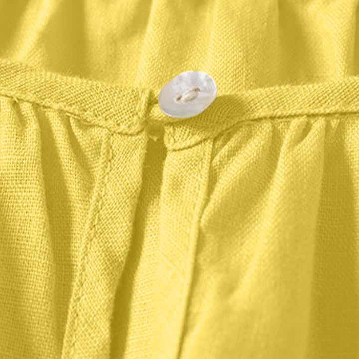 Buddha Stones Sommerliches, lässiges, minimalistisches Kurzarmshirt mit Rundhalsausschnitt für Damen, einfarbig, schlicht, Kurzarm - image 4