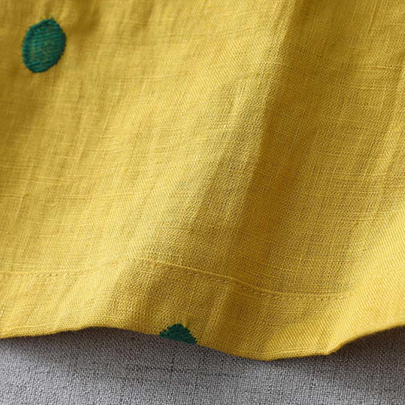 Buddha Stones Lässiges Sommerkleid im Boho-Stil mit Kordelzug, abstraktem Polka-Dot-Muster, kurzen Ärmeln und Tasche für Damen. - image 9