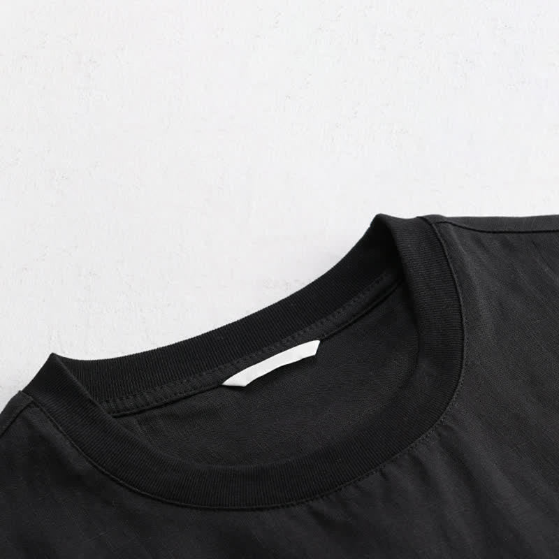 Buddha Stones Lässiges, minimalistisches Kurzarm-T-Shirt für Herren mit aufgesetzter Tasche für den Sommer. - image 9