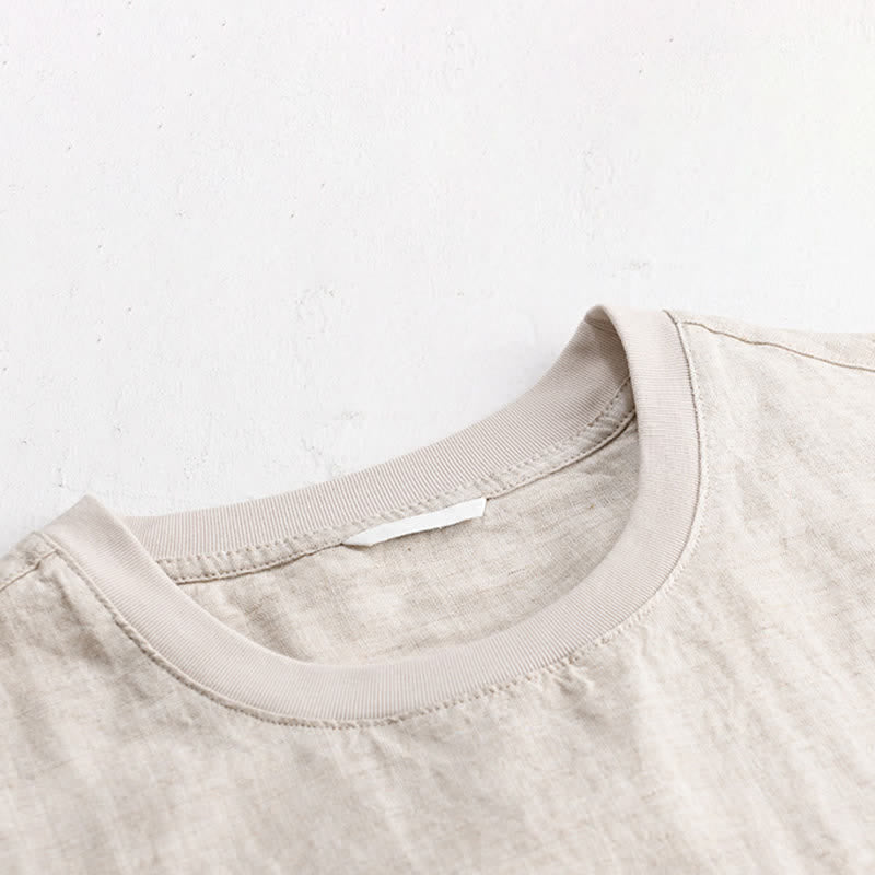 Buddha Stones Lässiges, minimalistisches Kurzarm-T-Shirt für Herren mit aufgesetzter Tasche für den Sommer. - image 3