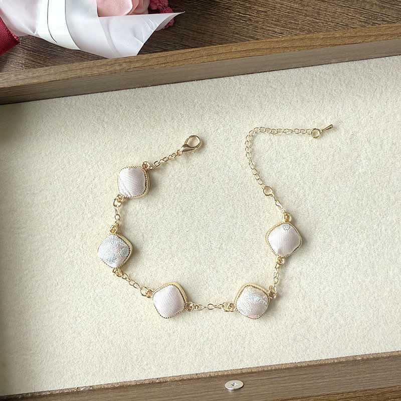 Buddha Stones Kupfernes Brokat-Armband im Vintage-Stil - Rosa (gleicher Farbton – Muster variiert) - image 8