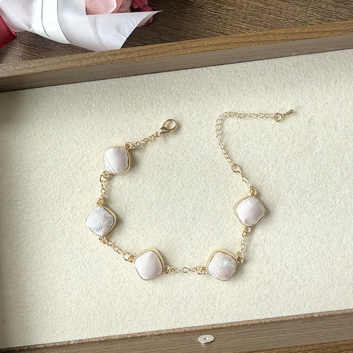 Buddha Stones Kupfernes Brokat-Armband im Vintage-Stil - Rosa (gleicher Farbton – Muster variiert) - image 8