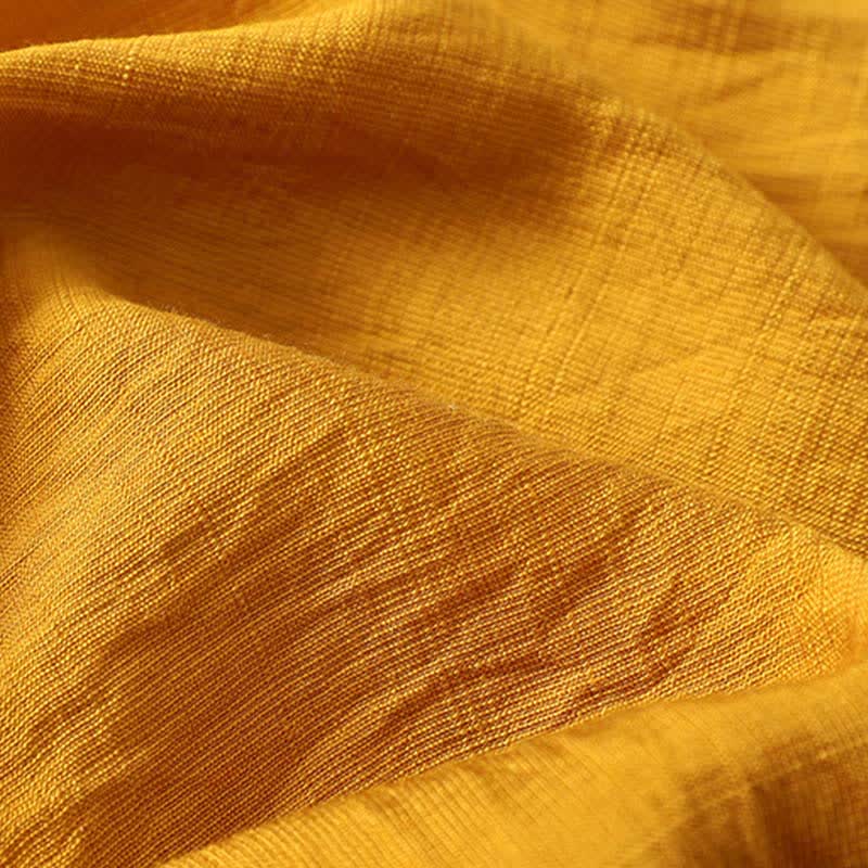 Buddha Stones Lässiges, minimalistisches, einfarbiges Langarmhemd für Damen mit Knopfleiste – Sommerlich - image 8