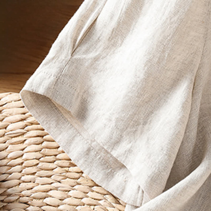 Buddha Stones Lässiges, minimalistisches Sommer-Hemd mit Knopfleiste, kurzen Ärmeln und aufgesetzter Tasche für Damen. - image 20