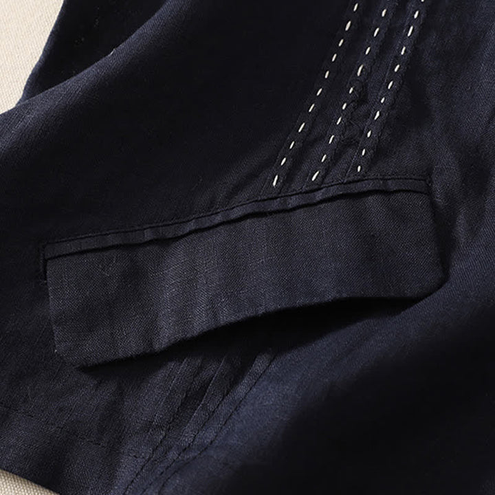 Buddha Stones Sommerliches, lässiges, minimalistisches, einfarbiges Damen-Tanktop mit Knopfleiste - image 8