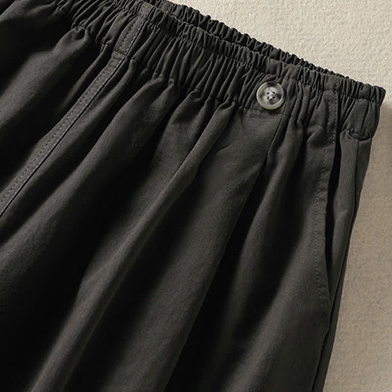 Buddha Stones Lässige, minimalistische Damen-Shorts mit Tasche für den Sommer - image 7