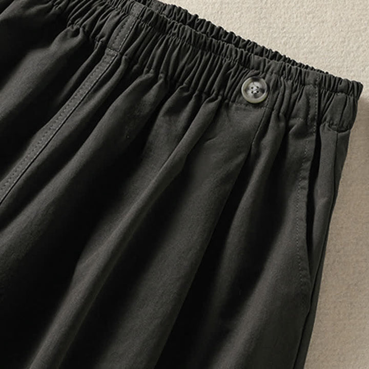 Buddha Stones Lässige, minimalistische Damen-Shorts mit Tasche für den Sommer - image 7