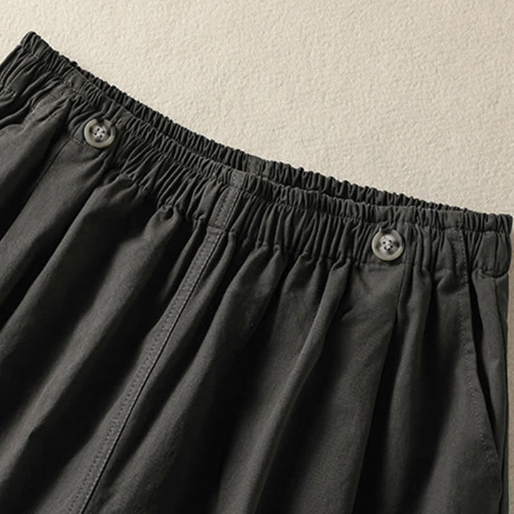 Buddha Stones Lässige, minimalistische Damen-Shorts mit Tasche für den Sommer - image 14