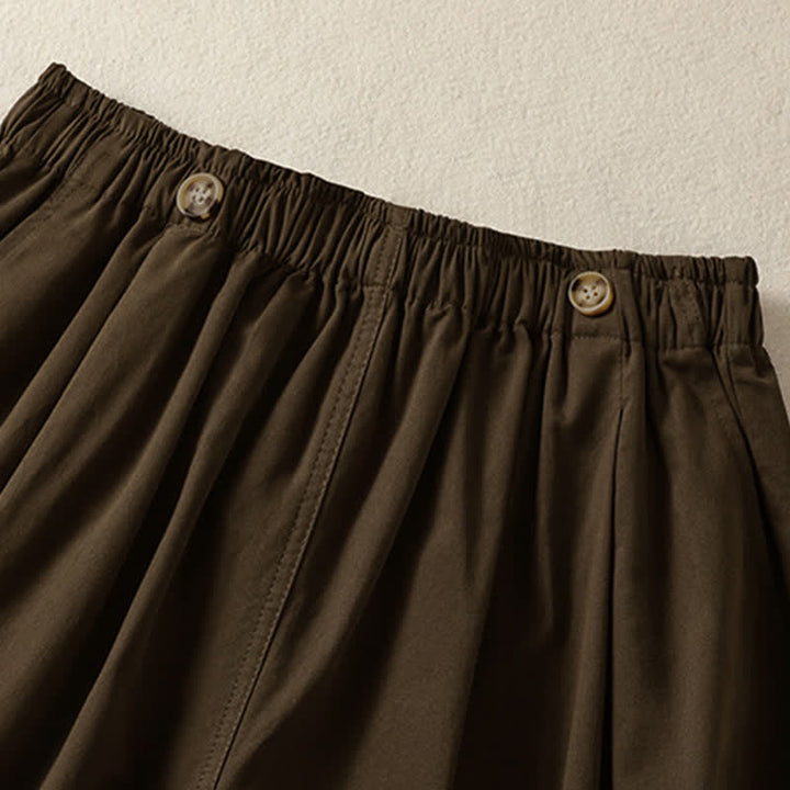 Buddha Stones Lässige, minimalistische Damen-Shorts mit Tasche für den Sommer - image 10