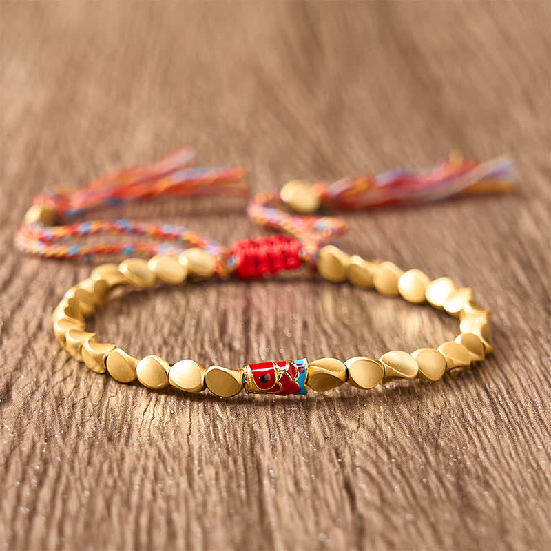 Buddha Stones Vintage-Armband aus Kupfer mit Koi-Karpfen-Motiv - image 1