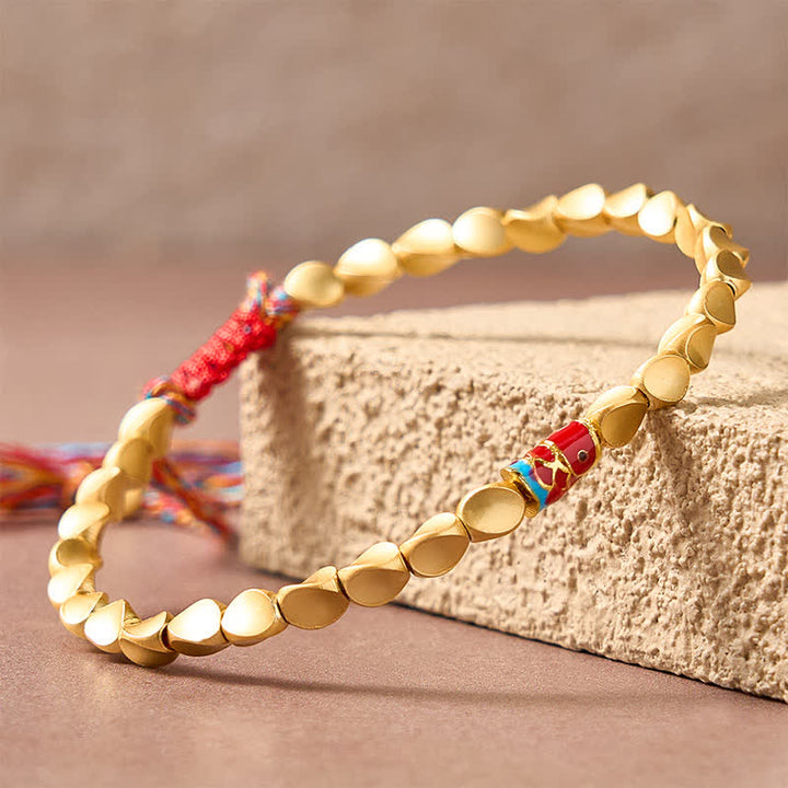 Buddha Stones Vintage-Armband aus Kupfer mit Koi-Karpfen-Motiv - image 4