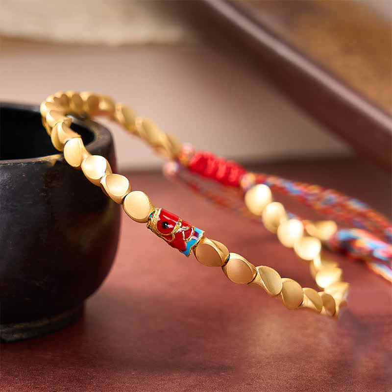 Buddha Stones Vintage-Armband aus Kupfer mit Koi-Karpfen-Motiv - image 2