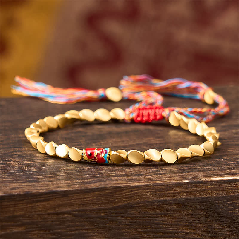 Buddha Stones Vintage-Armband aus Kupfer mit Koi-Karpfen-Motiv - image 2