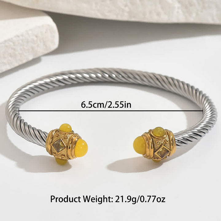 Buddha Stones Zweifarbiges Armband aus Edelstahl mit Spiralmotiv - image 9