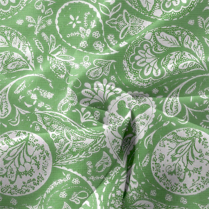 Buddha Stones Lässiges, weißes, ärmelloses Midikleid für Damen mit Medaillon-Blumenmuster und Taschen - image 3