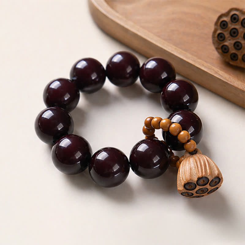 Buddha Stones Weiße Bodhi-Samen-Lotus-Schote, handpolierte, taktile Meditationsperlen, Dekorationen - image 18