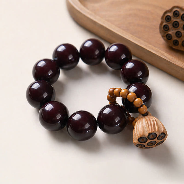 Buddha Stones Weiße Bodhi-Samen-Lotus-Schote, handpolierte, taktile Meditationsperlen, Dekorationen - image 18