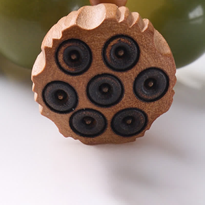 Buddha Stones Weiße Bodhi-Samen-Lotus-Schote, handpolierte, taktile Meditationsperlen, Dekorationen - image 16