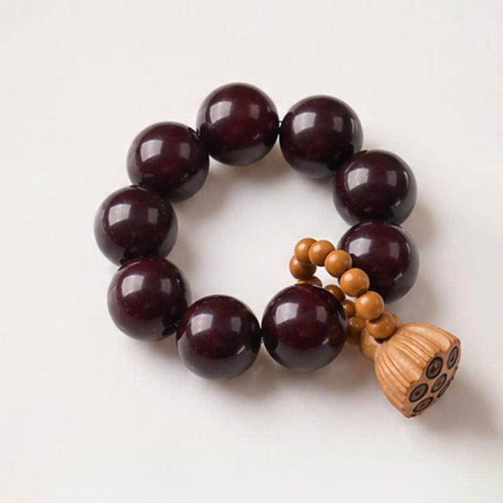 Buddha Stones Weiße Bodhi-Samen-Lotus-Schote, handpolierte, taktile Meditationsperlen, Dekorationen - image 19