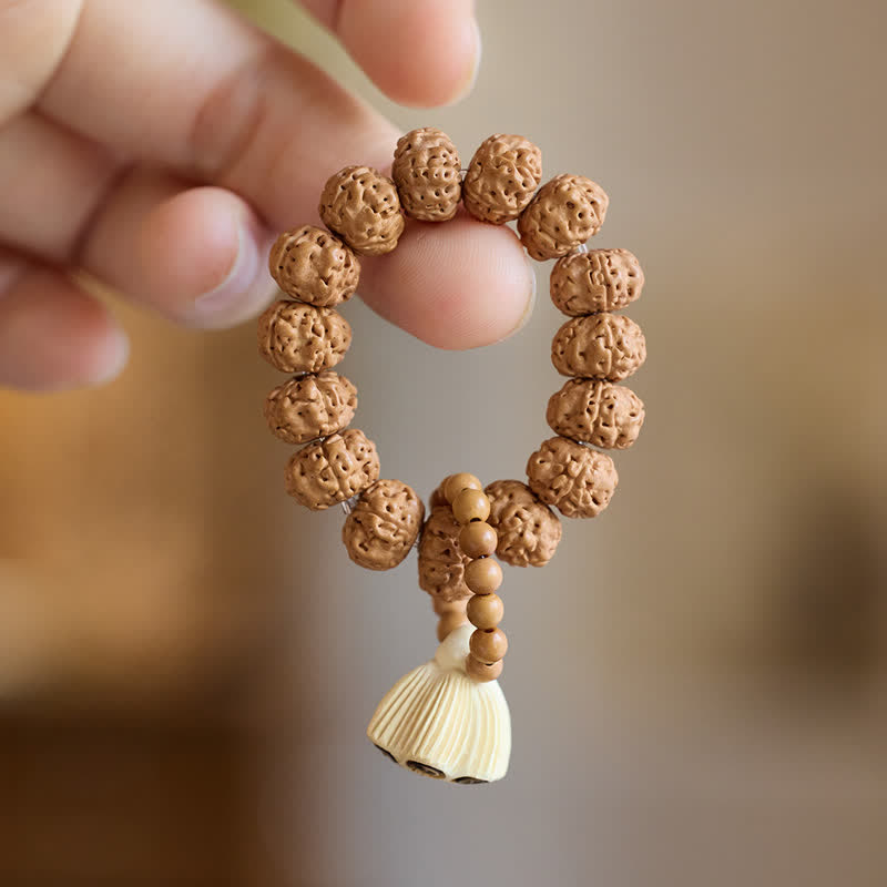 Buddha Stones Vajra-Samen, handpolierter Lotus-Schoten-Anhänger, taktile Meditationsperlen, Dekorationen - image 3