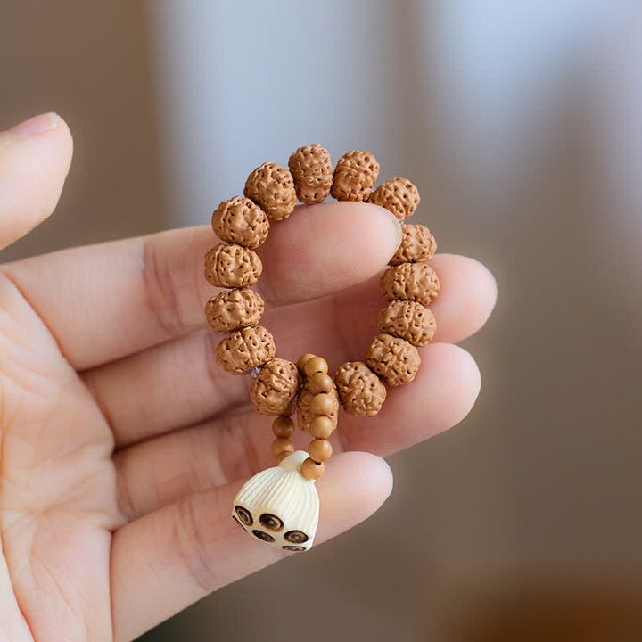Buddha Stones Vajra-Samen, handpolierter Lotus-Schoten-Anhänger, taktile Meditationsperlen, Dekorationen - image 1