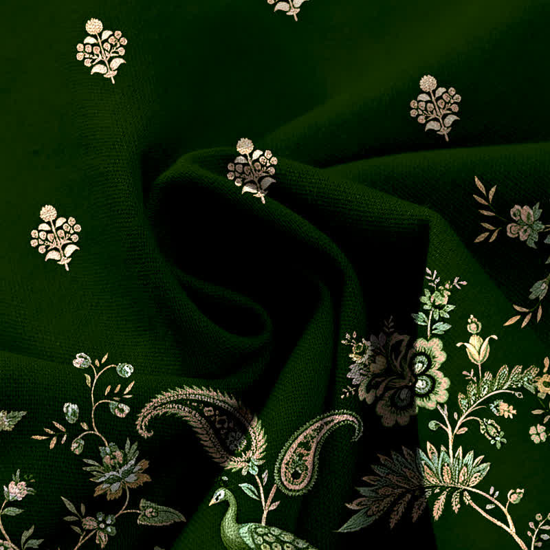 Buddha Stones Baumwoll-Leinen-Hose im Boho-Stil mit floralem Paisley-Muster, elastischem Bund, weitem Bein und Taschen - image 3