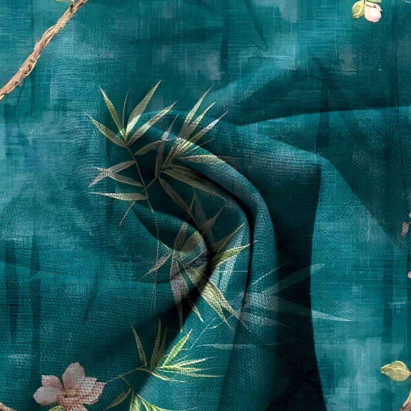 Buddha Stones Damenhose aus Baumwoll-Leinen-Mischgewebe mit orientalischem, hellrosa Blumenmuster, elastischem Bund, weitem Bein und Taschen - image 3