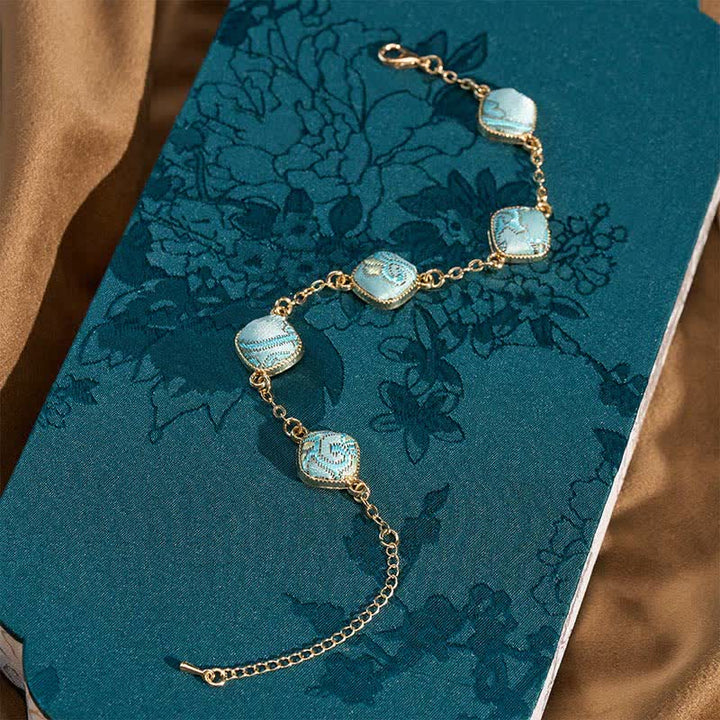 Buddha Stones Kupfernes Brokat-Armband im Vintage-Stil - image 3