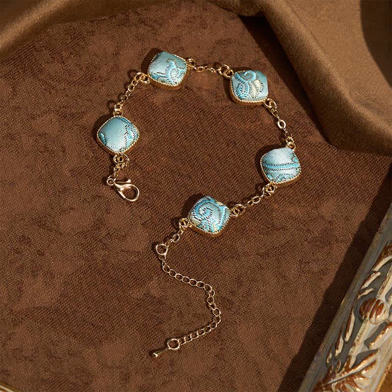Buddha Stones Kupfernes Brokat-Armband im Vintage-Stil - image 1
