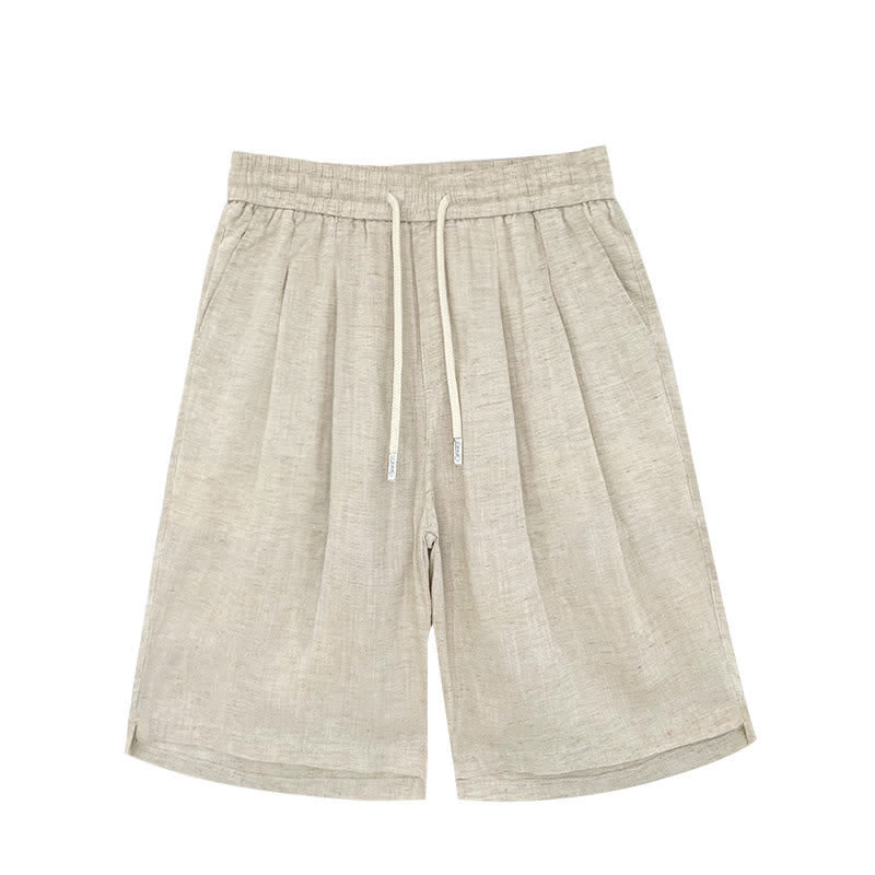 Buddha Stones Lässige, minimalistische Herren-Shorts mit Kordelzug und Taschen für den Sommer - image 10