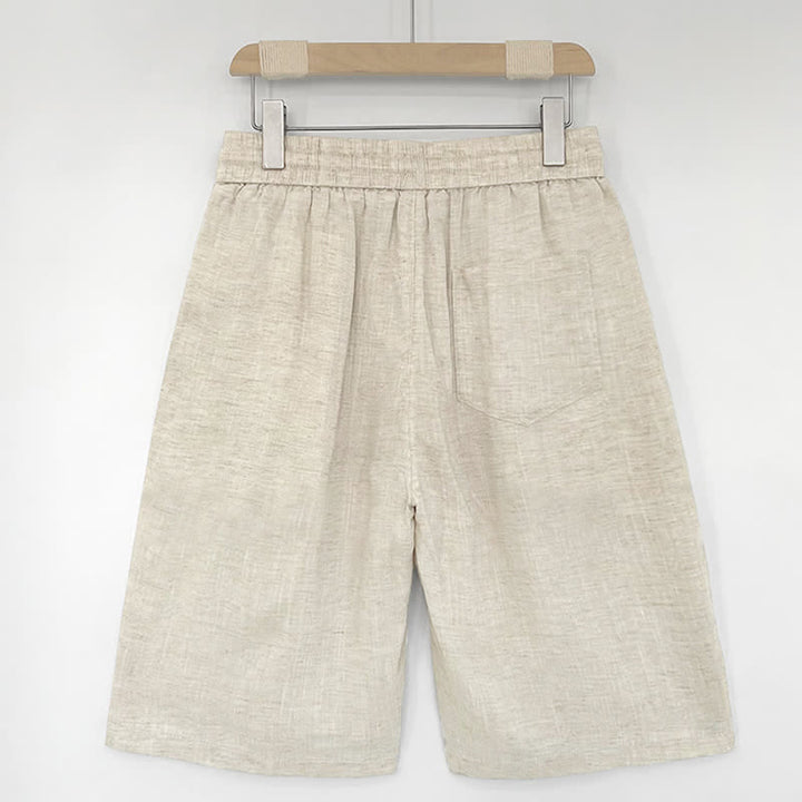 Buddha Stones Lässige, minimalistische Herren-Shorts mit Kordelzug und Taschen für den Sommer - image 9