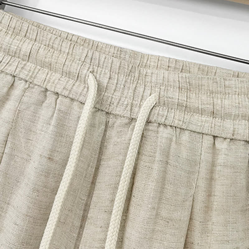 Buddha Stones Lässige, minimalistische Herren-Shorts mit Kordelzug und Taschen für den Sommer - image 12