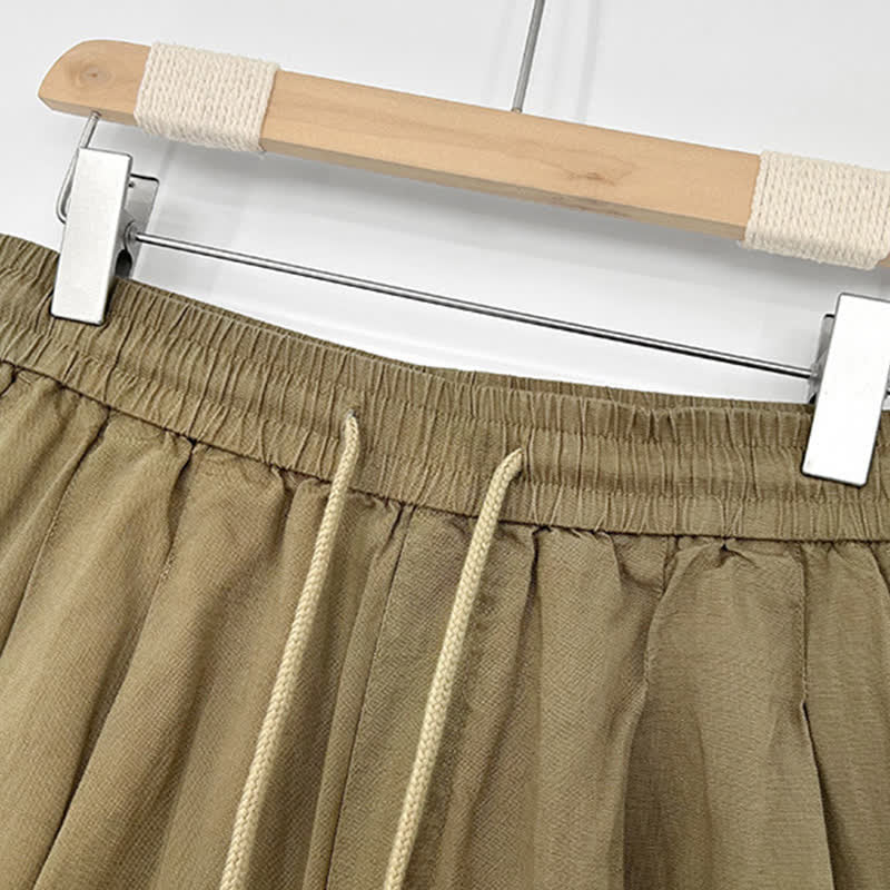 Buddha Stones Lässige, minimalistische Herren-Shorts mit Kordelzug und Taschen für den Sommer - image 1