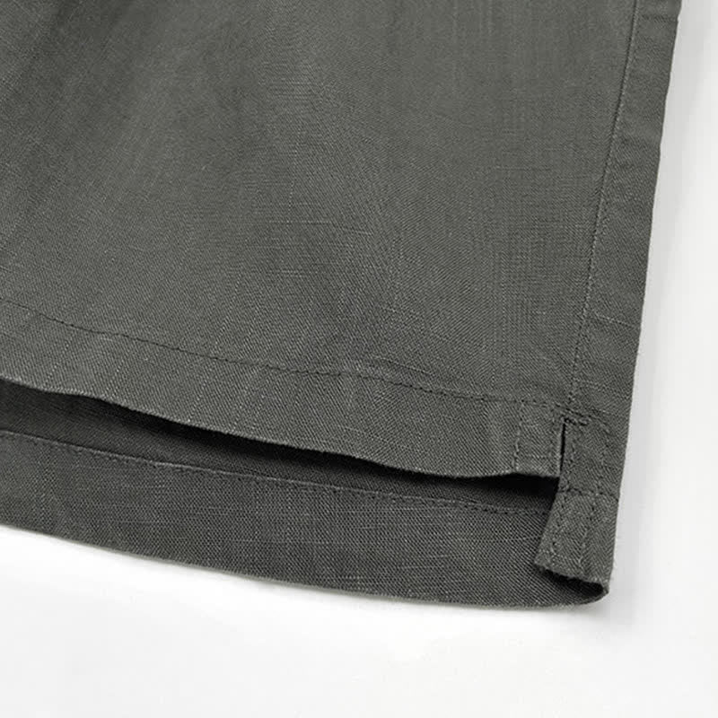 Buddha Stones Lässige, minimalistische Herren-Shorts mit Kordelzug und Taschen für den Sommer - image 7