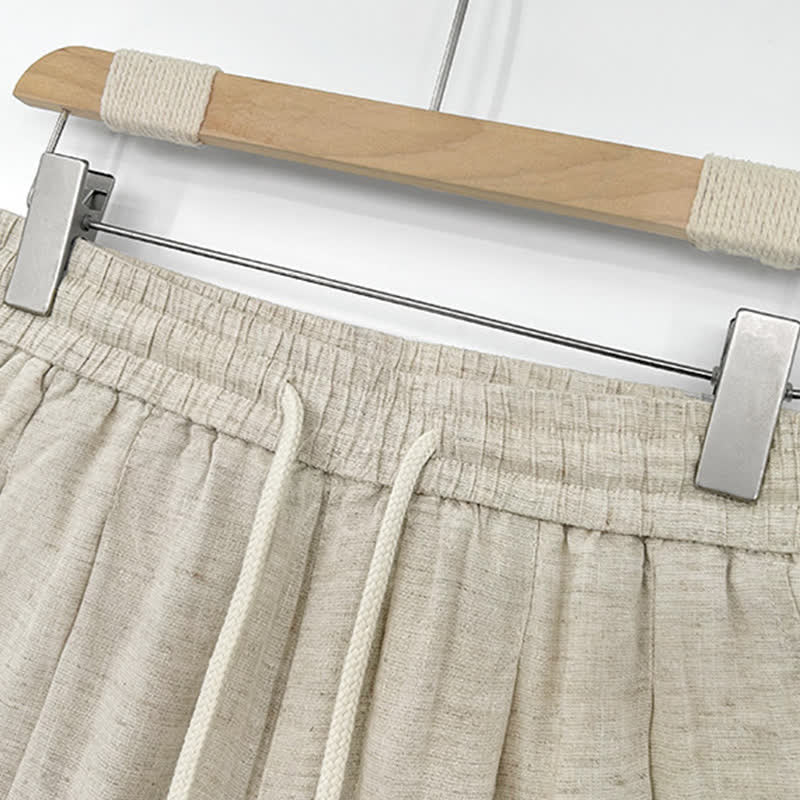 Buddha Stones Lässige, minimalistische Herren-Shorts mit Kordelzug und Taschen für den Sommer - image 11