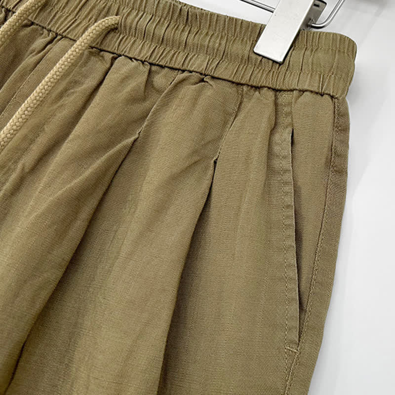 Buddha Stones Lässige, minimalistische Herren-Shorts mit Kordelzug und Taschen für den Sommer - image 2